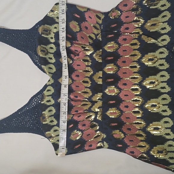 “HD IN PARIS” ANTHROPOLOGIE Metallic Jacquard Top 4 - Picture 5 of 9